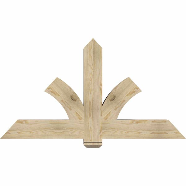 Ekena Millwork Redmond Rough Sawn Timber Gable Bracket, Douglas Fir, 60"W x 32"H x 6"D x 6"F, 13/12 Pitch GBW060X32X0606RED00RDF - main